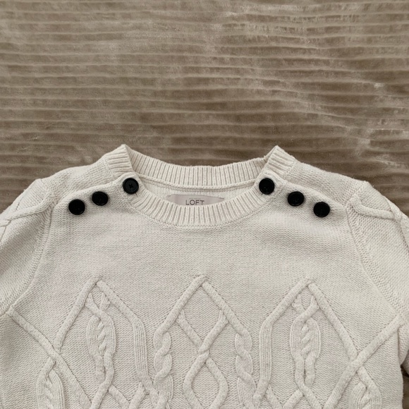 LOFT white sweater - Picture 3 of 7